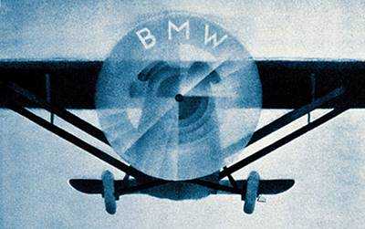 BMW logo plane
